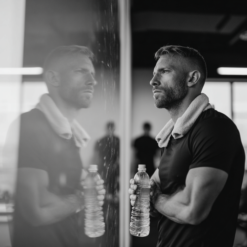 Чоловік тренується